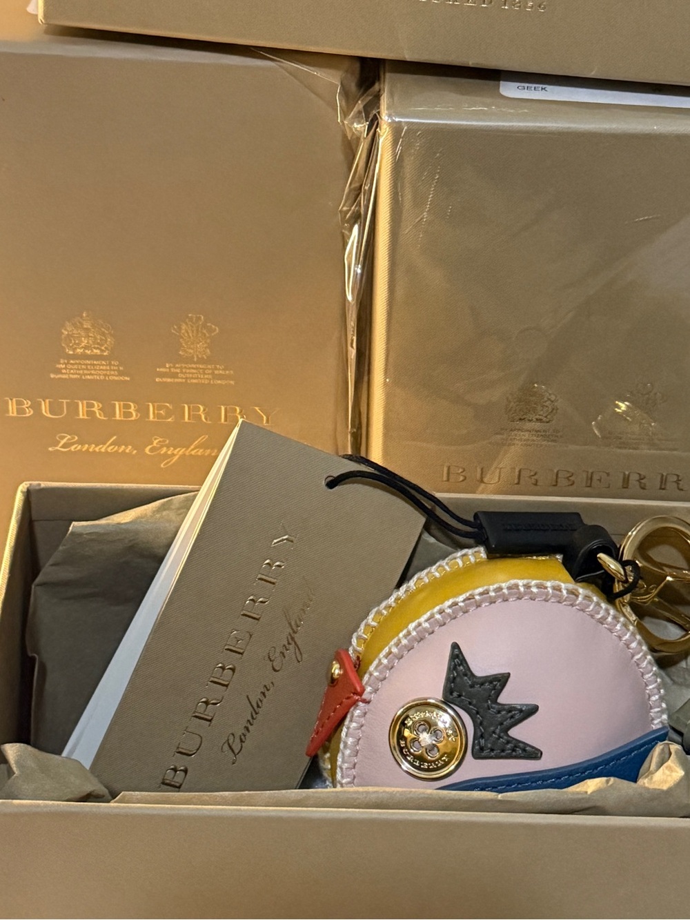 NWT Burberry Derek The Bird leather bag charm and keyring NWB - Picture 7 of 13